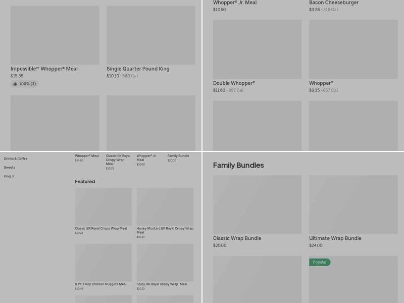Burger King Menu