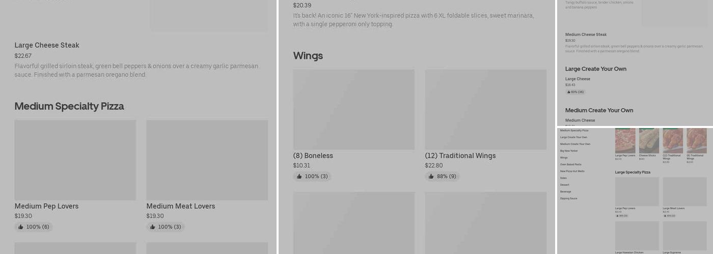 Pizza Hut Menu