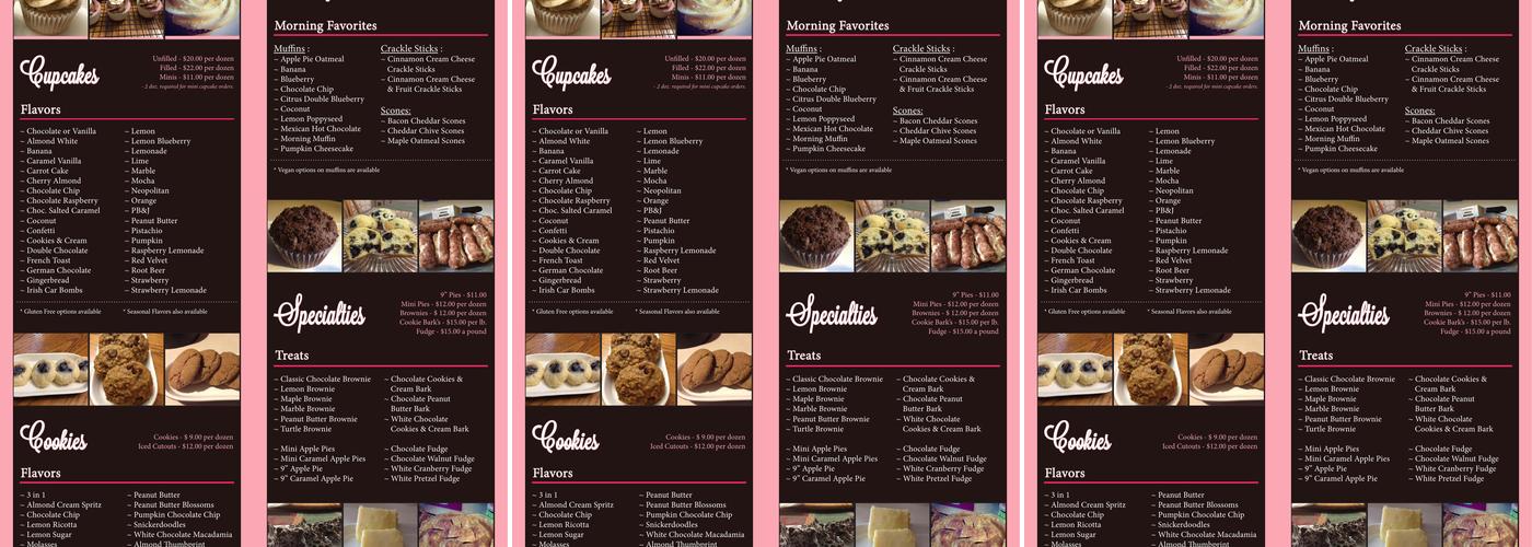 Coco's Confections Menu