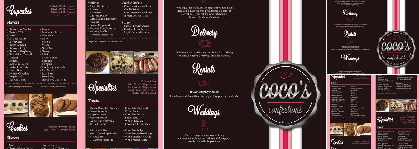 Coco's Confections Menu