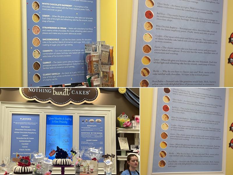 Nothing Bundt Cakes Menu