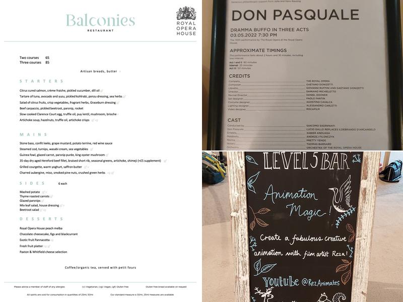 Balconies Restaurant Menu