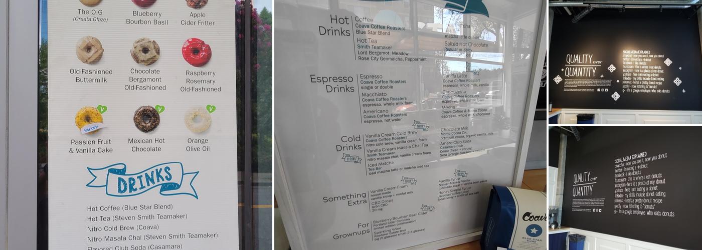 Blue Star Donuts Menu