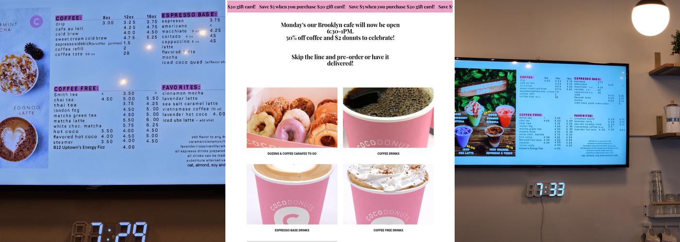 Coco Donuts Uptown Menu