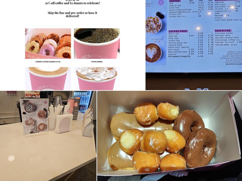 Coco Donuts Uptown Menu