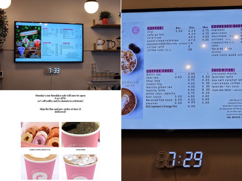 Coco Donuts Uptown Menu