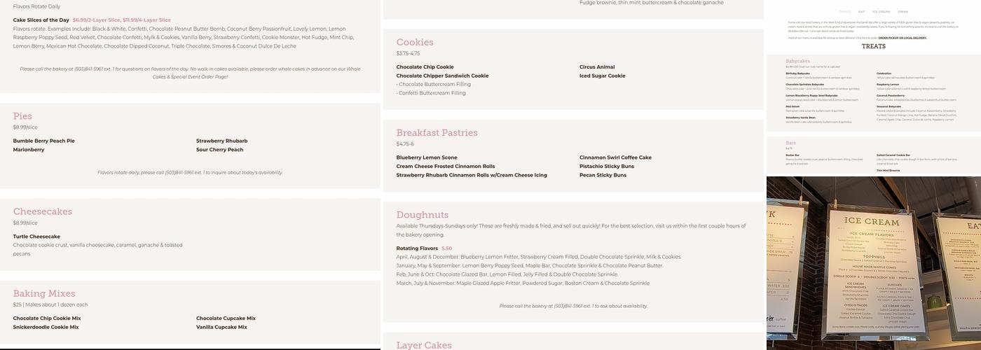 Petunia's Pies & Pastries Menu