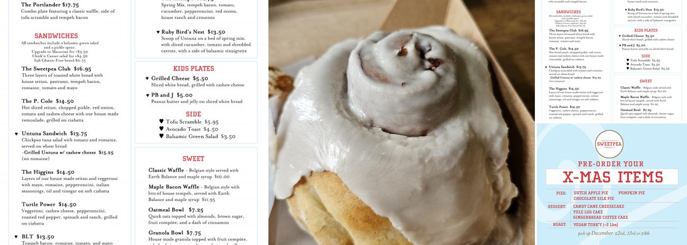 Sweetpea Baking Co. Menu
