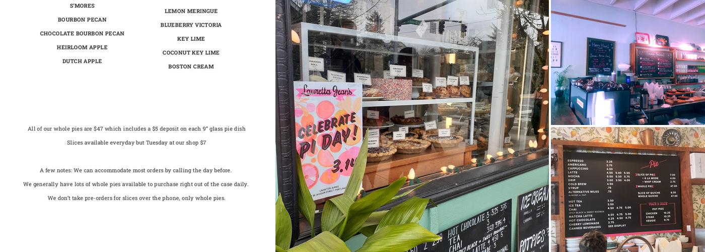 Lauretta Jean's Menu