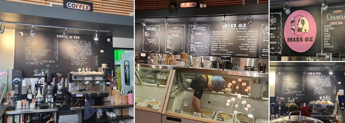 Miss Oz Ice Cream & Dessert Menu