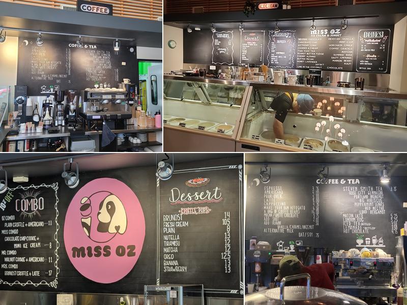 Miss Oz Ice Cream & Dessert Menu