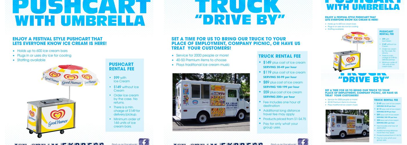 Ice Cream Express Menu