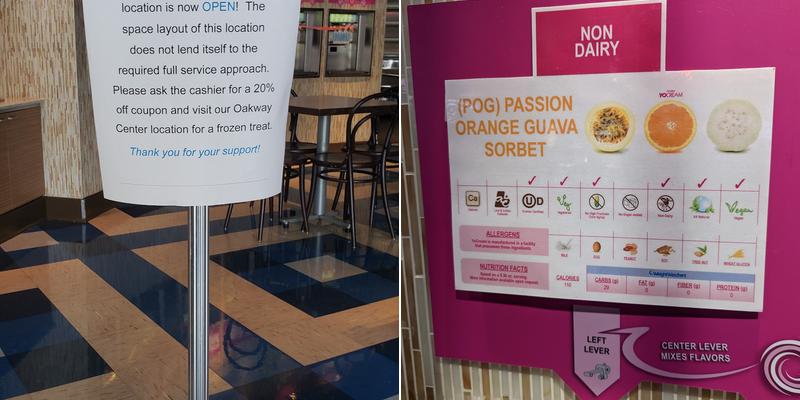 DickieYo's Frozen Treats Menu