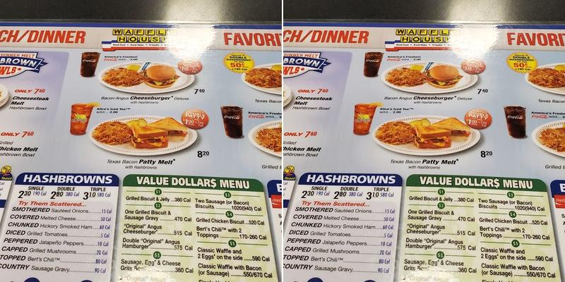 Waffle House Menu