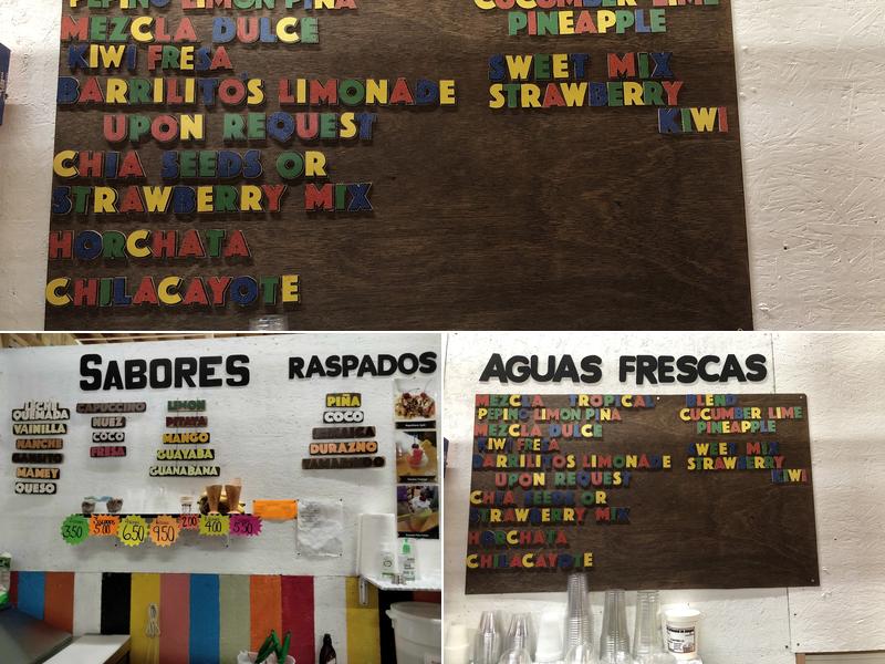 Neveria El Barrilito Menu