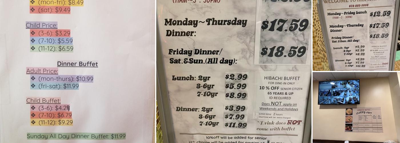 Hibachi Grill & Supreme Buffet Menu