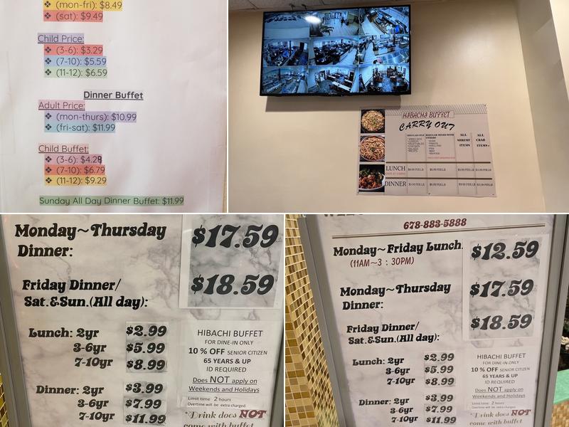 Hibachi Grill & Supreme Buffet Menu