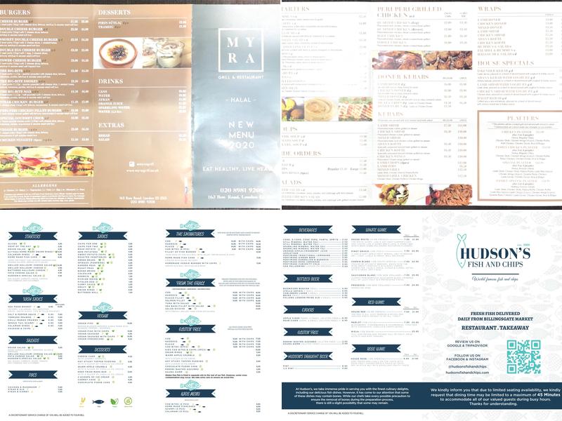 Myra Grill Menu