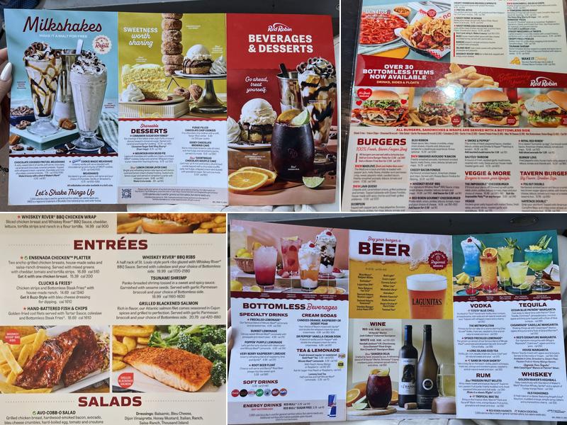 Red Robin Gourmet Burgers and Brews Menu