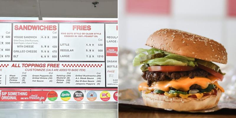 Five Guys Menu