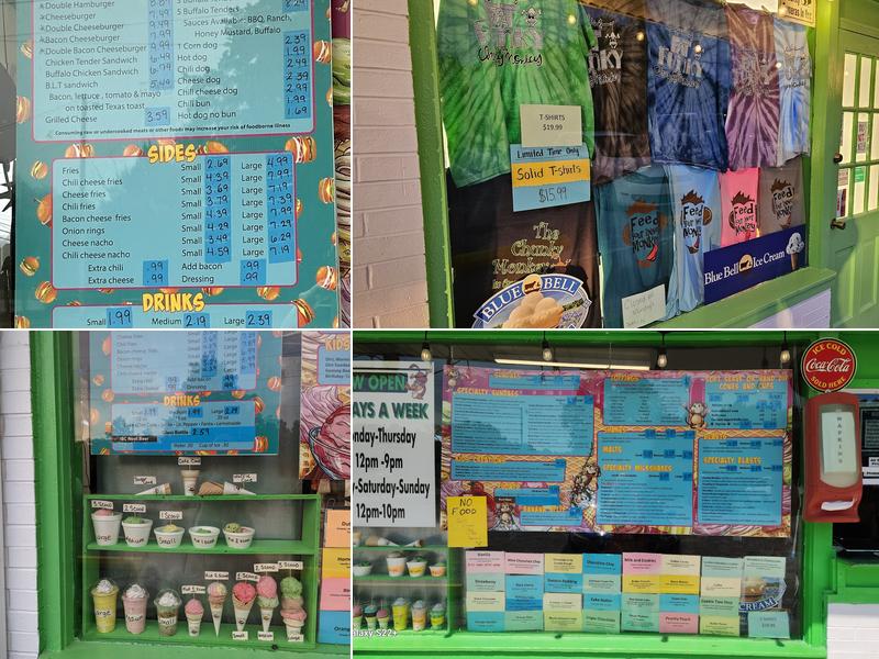 Chunky Monkey Ice Cream Shop Menu