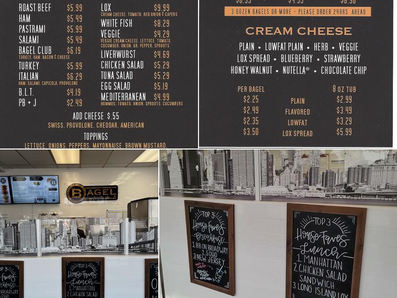The Bagel Baker Menu