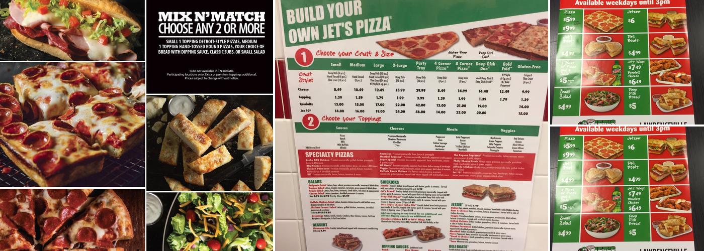 Jet's Pizza Menu