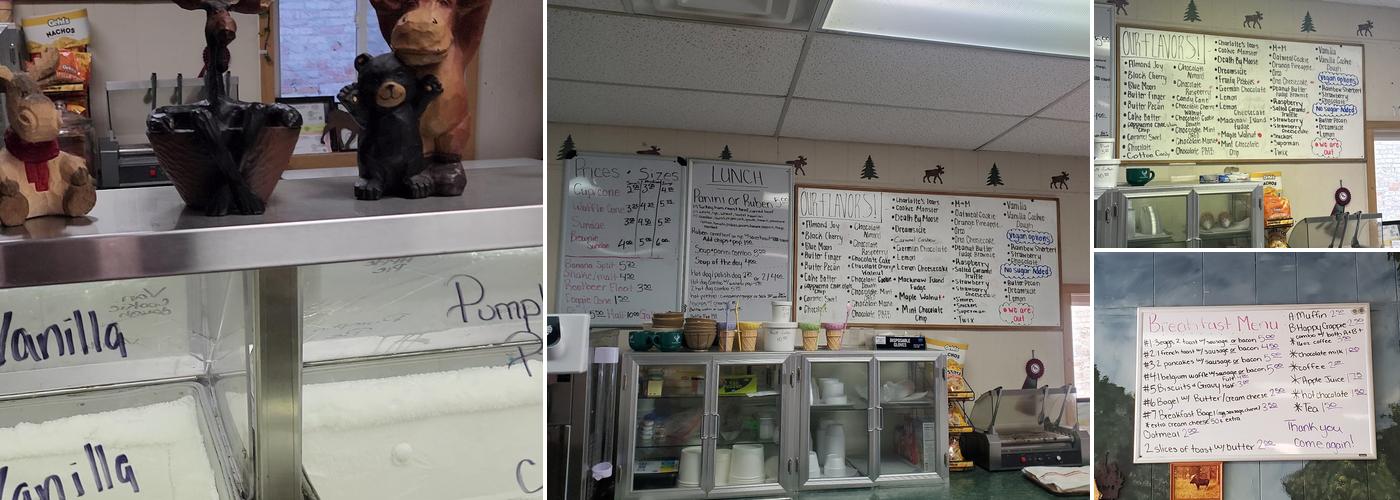 Chocolate Moose Ice Cream Factory Menu