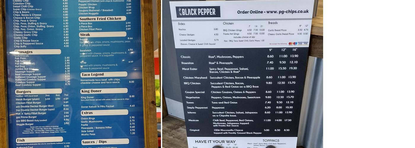 PG Chips Richhill Menu