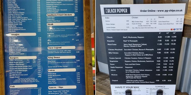 PG Chips Richhill Menu