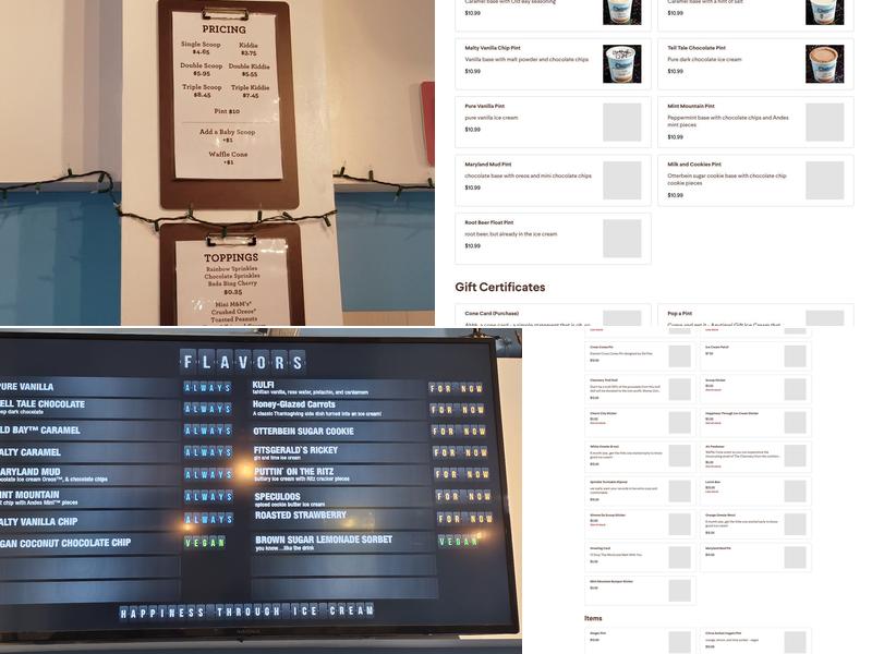 The Charmery Towson Menu