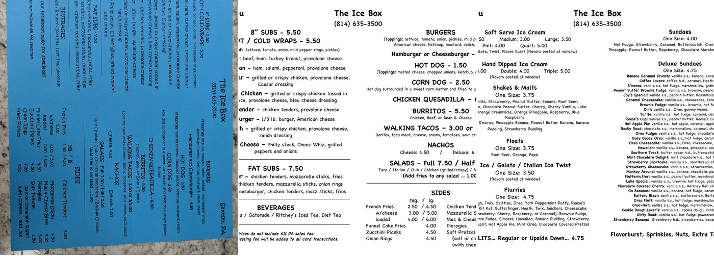 The Ice Box, Saxton Menu, Reviews (91), Photos (42) Restaurantji