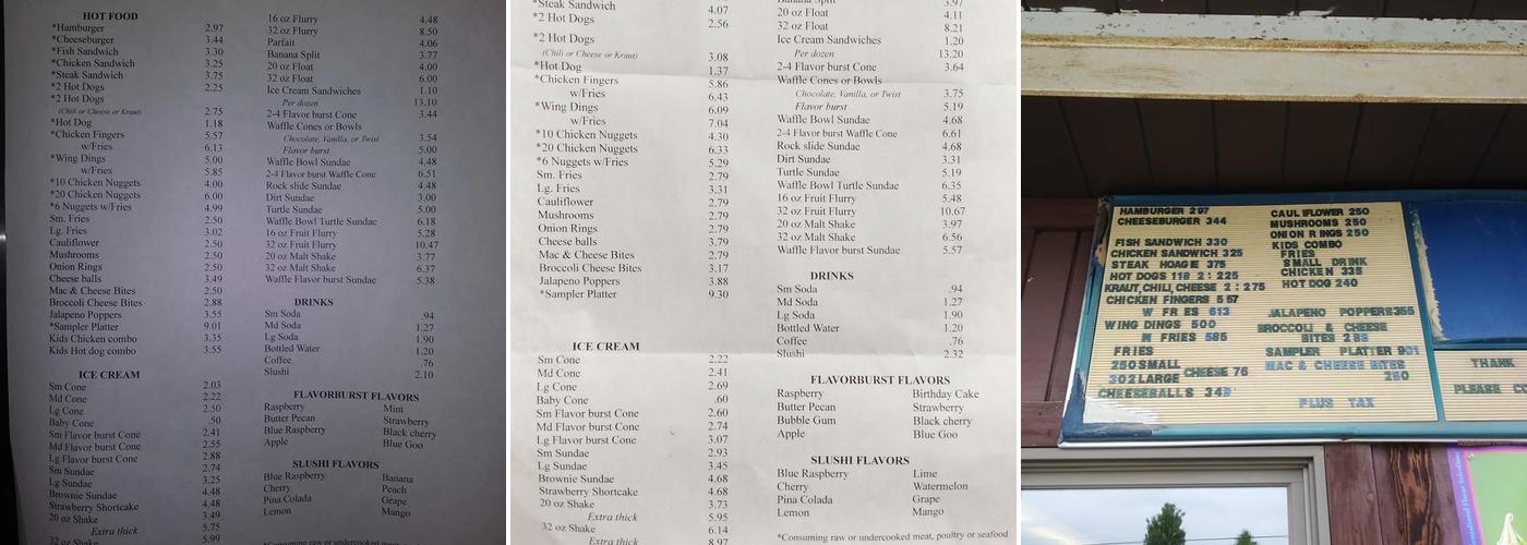 4 C's Food Services Menu