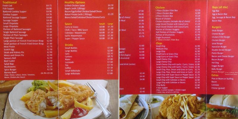 Cordelias Newry Road Takeaway Menu