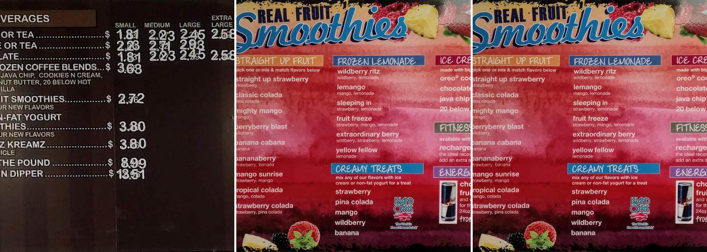 Sip N Dip Donuts Menu