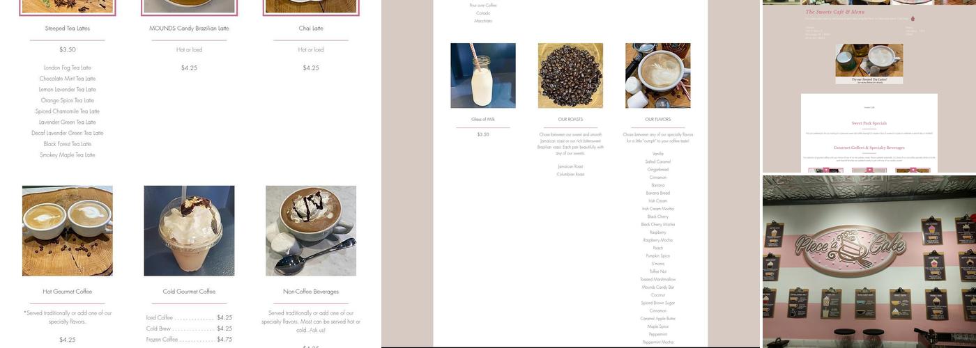 Piece 'a Cake Menu