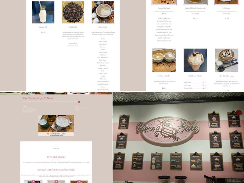 Piece 'a Cake Menu
