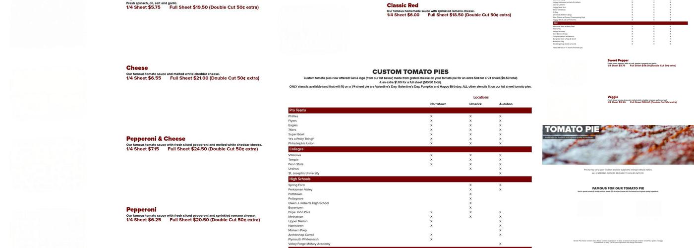 Corropolese Italian Bakery & Deli Menu
