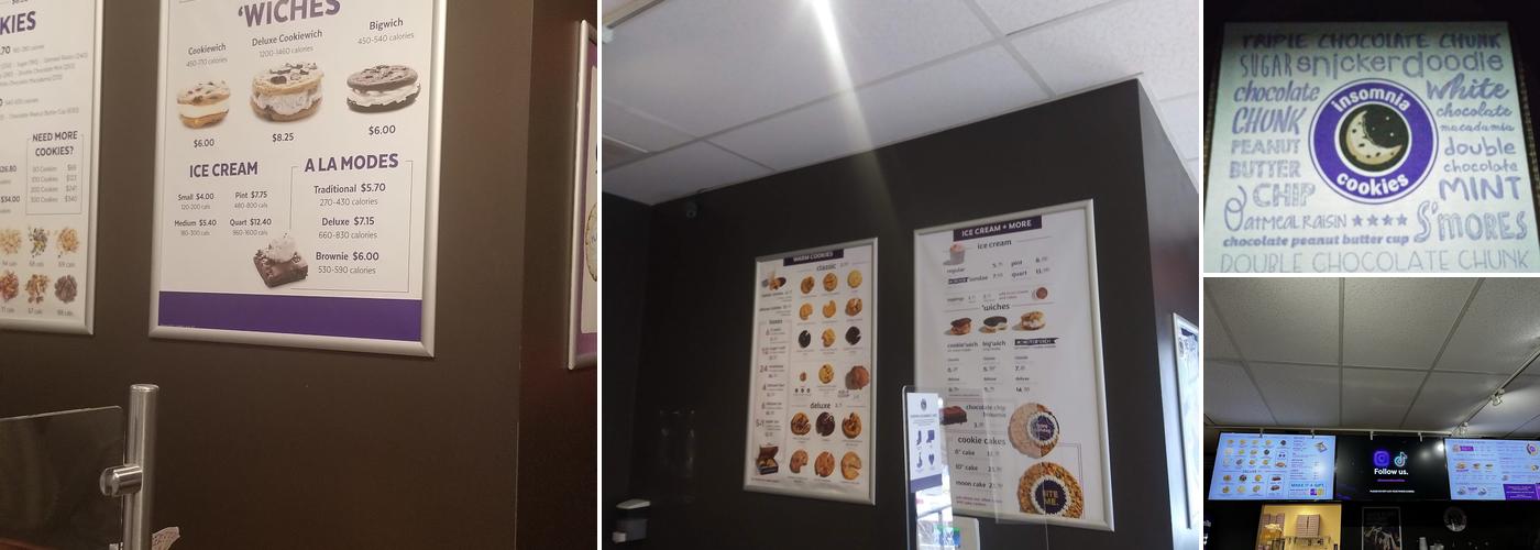 Insomnia Cookies Menu