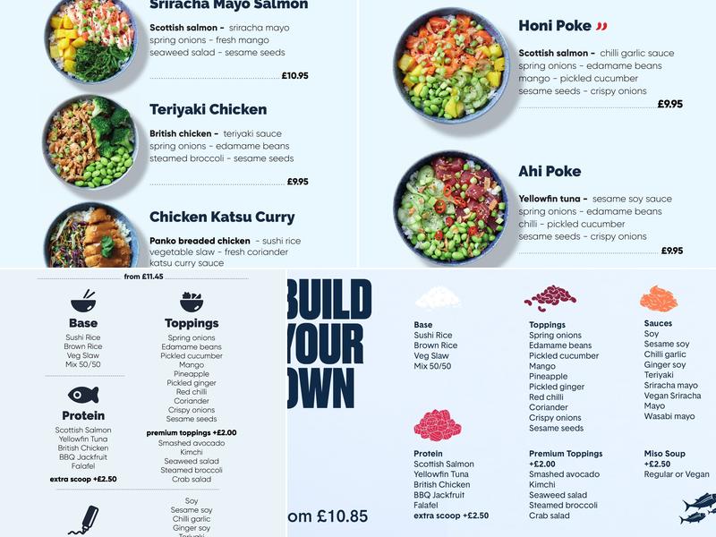 Honi Poke - Hawaiian Poke Bowl Restaurant Menu