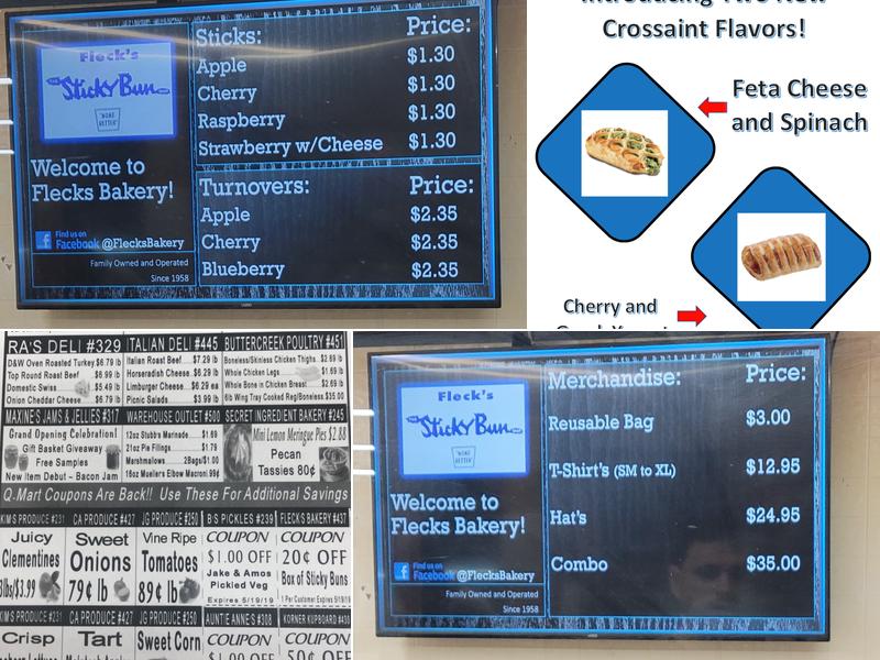 Fleck's Bakery Menu