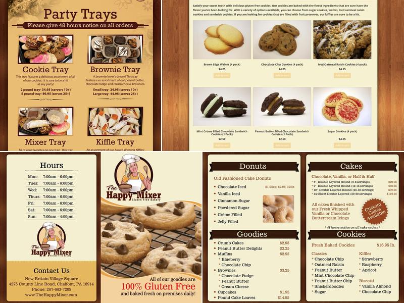 The Happy Mixer Gluten Free Bakery Menu