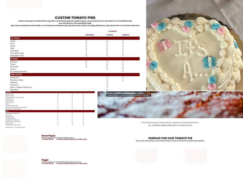 Corropolese Italian Bakery Menu