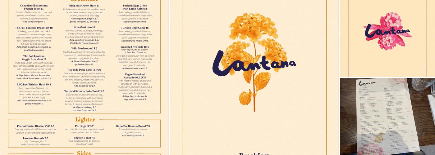 Lantana Menu