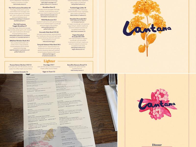 Lantana Menu