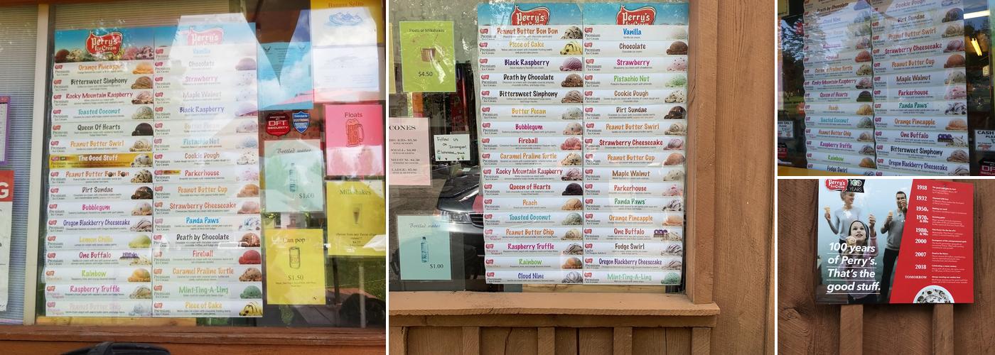 Ice Cream Shack Menu