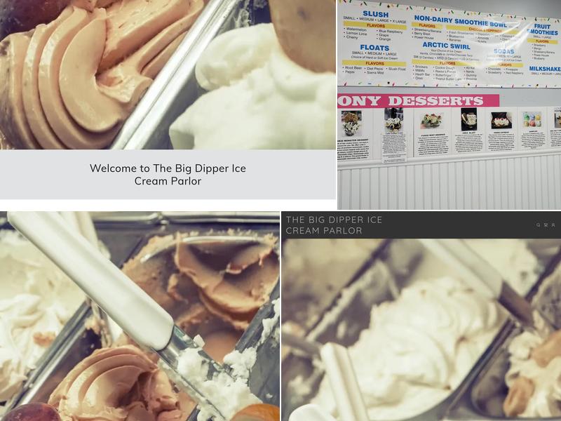 Big Dipper Ice Cream Parlor Menu