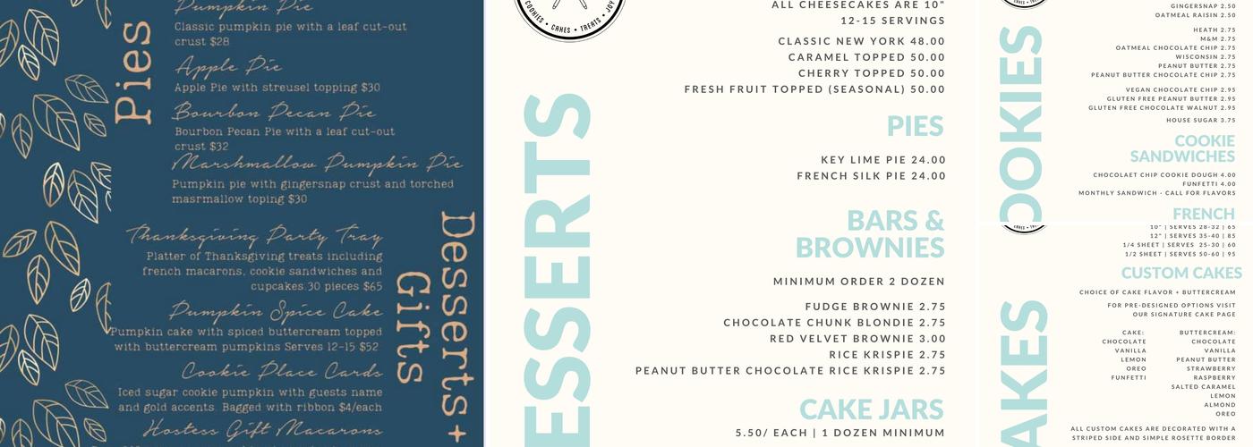 C. Adam's Bakery Menu