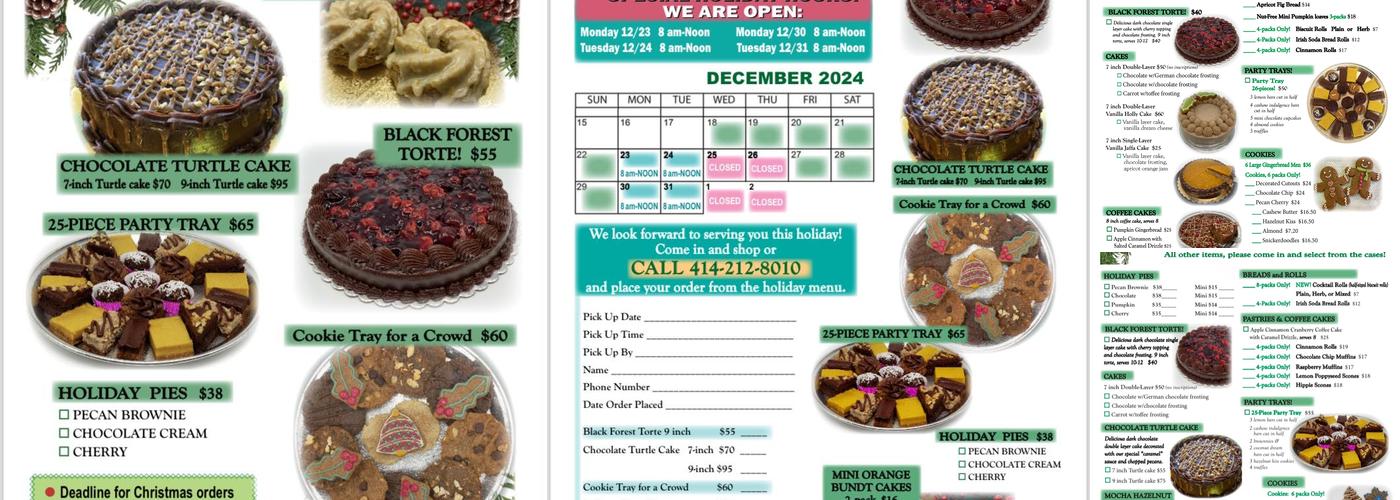 Blooming Lotus Bakery Menu