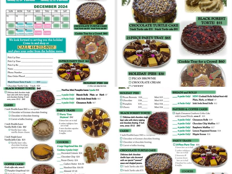 Blooming Lotus Bakery Menu